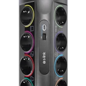 S-link PRZ01 PrizHive 3M 1860 Joule 1.5mm 1 Usb 1 TypeC 2.1A/5V 16A 250V 3680W 10lu Akım Korumalı Priz - 4