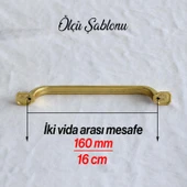 Mobilya Mutfak Dolabı Çekmece Dolap Kulpları Kulbu Kapak Kulpu 160 mm Gold Altın Kulp thumbnail 4