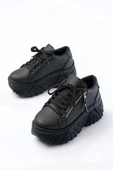 SP-156 Siyah Bağcıklı Fermuarlı Yüksek Taban Günlük Spor Ayakkabı thumbnail 4