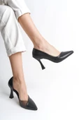 Siyah Renk Stiletto Kadeh Topuklu Ayakkabı - Solus thumbnail 1