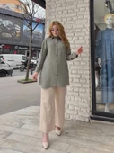 Çizgili tunik gömlek - 3