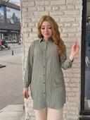 Çizgili tunik gömlek - 1