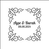 Kış Meyveli Kuşlu Oval Etiket Kına Nişan Düğün 3x3 cm özel etiket / 50 adet sticker - 1