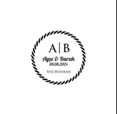 Kare Formlu Yuvarlak Mühür Kına Nişan Düğün 3x3 cm özel etiket / 50 adet sticker - 1