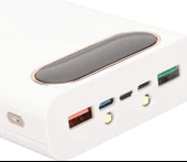 Shanrya Güç Bankası Kutusu, 6 X Çift USB Pil Şarj Cihazı Dış Kılıf 22,5 W Beyaz DIY Için thumbnail 2