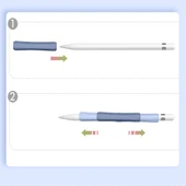 Apple Pencil 1-2 Nesil Pro USB-C Uyumlu Soft Yumuşak Silikon Kalem Tutucu ve 8'li Kalem Ucu Koruyucu  Lavanta - 4