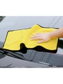 Mikrofiber Kurulama Bezi Çift Taraflı Kalın Temizlik Bezi 30x60 Sarı Gri Bez - 5