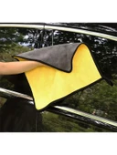 Mikrofiber Kurulama Bezi Çift Taraflı Kalın Temizlik Bezi 30x60 Sarı Gri Bez - 6