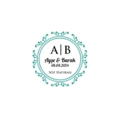 Klasik Desenli Kare Mühür Kına Nişan Düğün 3x3 cm özel etiket / 50 adet sticker - 1
