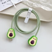 3D Karakter Figürlü Şarj Kablosu Koruyu Set İphone,samsung,oppo,xiaomi Uyumlu Kablo Koruma  MDL3 thumbnail 1