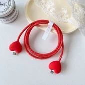 3D Karakter Figürlü Şarj Kablosu Koruyu Set İphone,samsung,oppo,xiaomi Uyumlu Kablo Koruma  MDL63 thumbnail 1