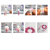 3D Karakter Figürlü Şarj Kablosu Koruyu Set İphone,samsung,oppo,xiaomi Uyumlu Kablo Koruma  MDL63 thumbnail 3