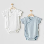 Andywawa Ac25643 Cuddly Bunny Bear 2'li Zıbın Body Ekru Mavi - 1