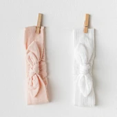 Andywawa Ac25868 Müslin Home 2'li Saç Bandı Pink White - 1