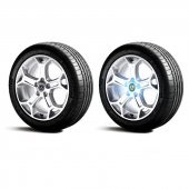 MERCEDES IŞIKLI JANT GÖBEĞİ SETİ (SİYAH) 75mm - 4