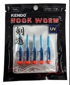 Kendo Hook Worm Jighead+Lrf Silikonu 1.5gr+4.5cm 5 Adet - 1