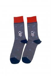 Renkli Eğlenceli Unisex Tekli Çorap W-0063 - 1