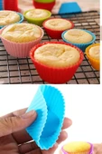 6 Adet Yıkanabilir Mini Tırtıklı Muffin Kalıbı- Ribanalı Kek-Cupcake- Renkli Hamur Işi Kabı - 4