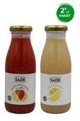 Sade Organik Organik Limonata 250ml - Organik Çilekli Limonata 250 ml 2'li Paket - 1
