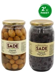 Sade Organik Organik Yeşil Zeytin 600 gr Ve Organik Siyah Zeytin 700 gr 2'li Paket - 1