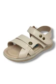 Şirinbebe 1597-20 Anatomik 3 Bant Kemer Tokalı Erkek Çocuk Sandalet Bej 21-25 thumbnail 1