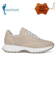 Konfores 1965-273061 Hakiki Deri Anatomik Tabanlı Kadın Sneakers Ayakkabı - 2