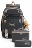 Relaxion 2144-1396 Kore Tarzı Unisex Çocuk Üçlü Set İlkokul Sırt Çantası - 5