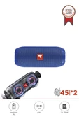 Torima D47 Mavi Bluetooth Hoparlör Kablosuz Taşınabilir Ses Bombası TWS, USB, TF Kart, 1200 mah - 1