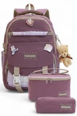 Relaxion 2144-1396 Kore Tarzı Unisex Çocuk Üçlü Set İlkokul Sırt Çantası - 3