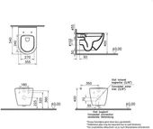 VitrA S60 SmoothFlush Beyaz Asma Klozet 7510L003-0090 - Kapak Hariç - 2