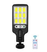 Uzaktan Kumandalı 6 Gözlü 120 Led'li Solar 3 Modlu Hareket Sensörlü Su Geçirmez Bahçe-Kapı Önü Sokak Lambası Projektör - 1