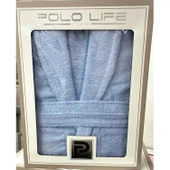 Polo Life Kutulu %100 Pamuk Tek Bornoz Şalyaka-A.Mavi (XXL Beden) - 2