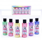 Monalisa Akrilik Boya 6 Renk x 70 ml İnci Sedef Renkler 1 Paket Multi Acrylic - 1