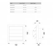 Sinek Telli Geri Akış Panjuru 125 MM Duvara Kanala Monte Raksan Smart 125 mm AFS - 4