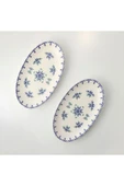 Güral Porselen Elıps 2 Parça 25 Cm Bone Kayık Tabak - 1