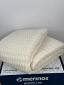 Merinos Twist Tek Kişilik Battaniye Seti Krem - 2