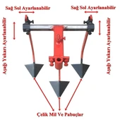 bluebee A09 40x40cm Çapa Makinesi Üçlü Ayarlı Kaz Ayağı Aparatı - 2