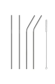 5 Parça Metal Pipet - Paslanmaz Çevre Dostu Metal Pipet Fırça Seti - 2