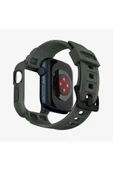 Apple Watch Seri (45mm / 44mm) Kılıf, Spigen Rugged Armor Pro Military Green - 4