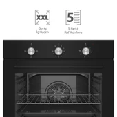 Simfer 8228 Trend  Siyah Cam, Mekanik Timer, 4 Fonk.Power Tu thumbnail 2