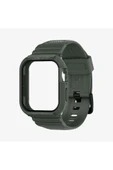 Apple Watch Seri (45mm / 44mm) Kılıf, Spigen Rugged Armor Pro Military Green - 5