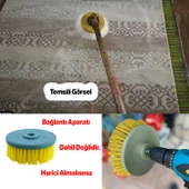 Halı Yıkama Fırçası Profesyonel Silindir Yuvarlak Sert Uçlu Motorlu Makine Tırpan Başı Aparat 1 Adet - 4