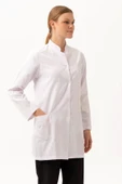 Adiantum Kadın Doktor Öğretmen Laboratuvar Önlüğü - Beyaz, Uzun Kollu, Rahat Kesim thumbnail 2