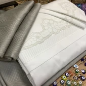 Beyaz iş li Çift Kişilik Nevresim Takımı -6 parça - 2