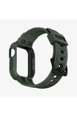 Apple Watch Seri (45mm / 44mm) Kılıf, Spigen Rugged Armor Pro Military Green - 6