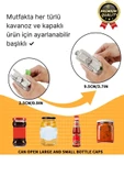 Dayanıklı Ölçülü Ayarlanabilir Paslanmaz Çelik Mutfak Pratik Kavanoz Konserve Şişe Kapak Açacağı - 6