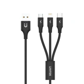 UNITEK USB-A 3in1 HIZLI ŞARJ KABLOSU 1.2MT 2.4A MICRO USB, TYPE-C, LIGHTNING (C14049BK) - 3