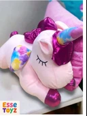 70 cm Tek Boynuzlu At Unicorn Peluş Oyuncak – Yumuşacık Uyku Arkadaşı ve Hediyelik Sevimli Peluş thumbnail 1