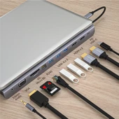 UNITEK USB-C 11in1 UNIVERSAL DOCKING STATION MST DESTEKLİ  (D1022B) - 4
