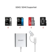 UNITEK USB-C/A TO HAFIZA KART OKUYUCU SD/CF/MICRO SD 5GBPS (Y-9313D) - 4